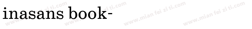 inasans book字体转换